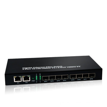 8 ports fibre convertisseur convertisseur de fréquence 8 port sfp